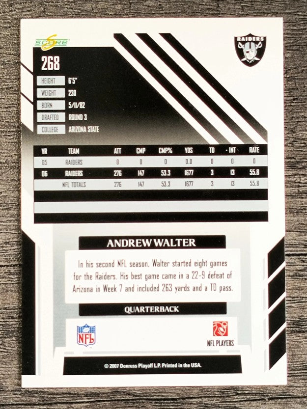 2007 Score #268 Andrew Walter