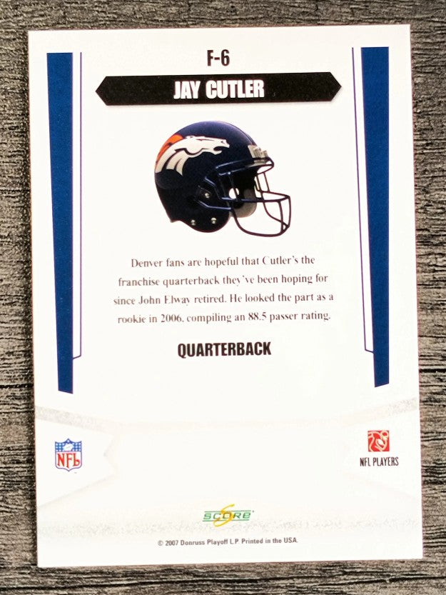 2007 Score Franchise #6 Jay Cutler