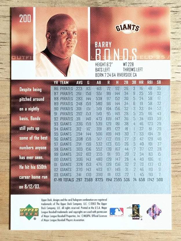 2004 Upper Deck #200 Barry Bonds