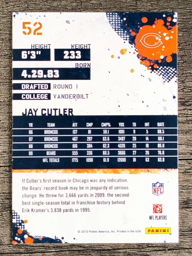 2010 Score #52 Jay Cutler