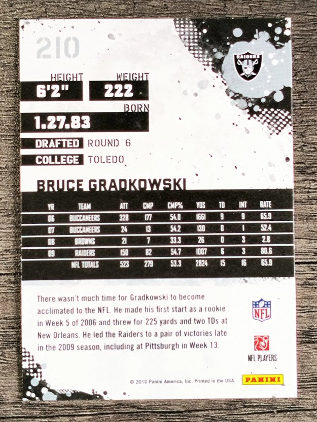 2010 Score #210 Bruce Gradkowski