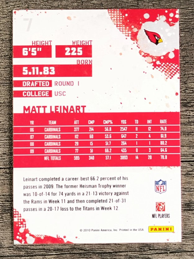 2010 Score Glossy #7 Matt Leinart