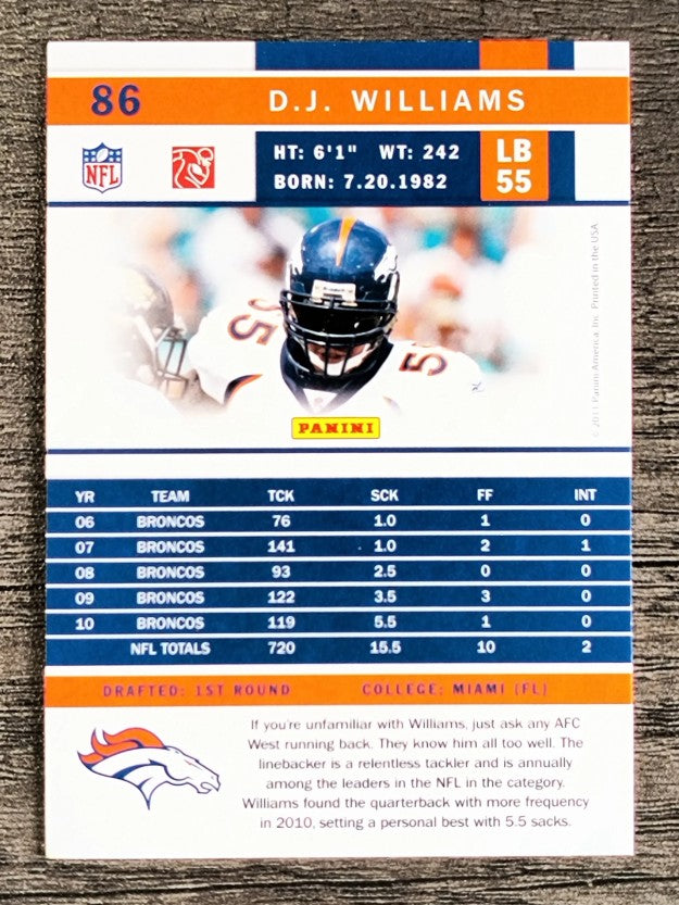 2011 Score #86 D.J. Williams