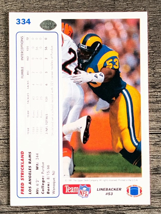 1991 Upper Deck #334 Fred Strickland