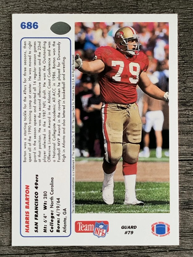 1991 Upper Deck #686 Harris Barton