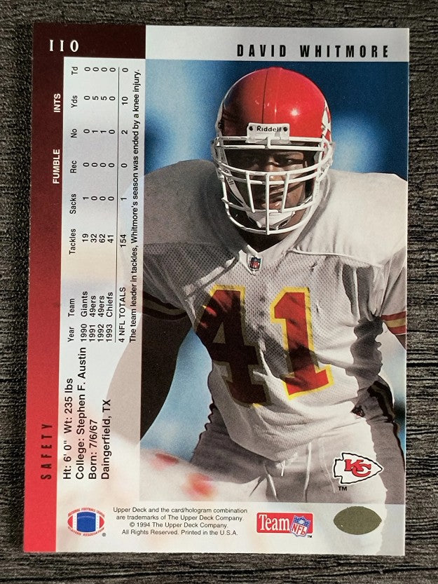1994 Upper Deck #110 David Whitmore