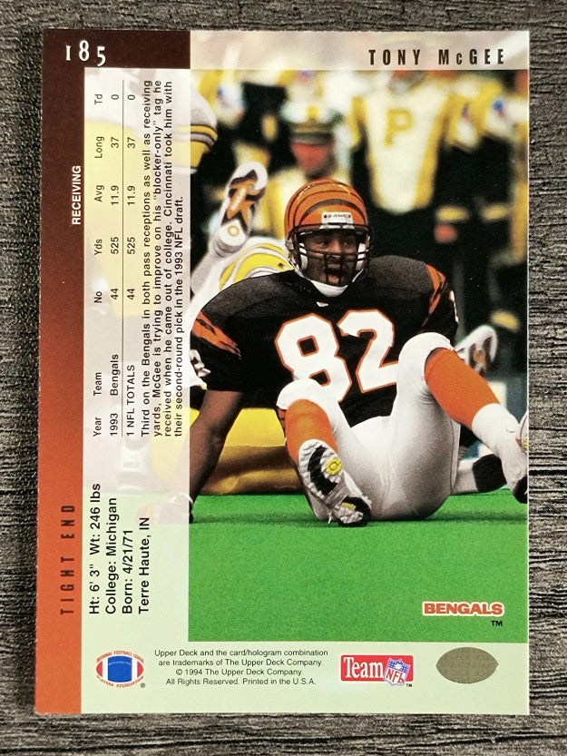 1994 Upper Deck #185 Tony McGee