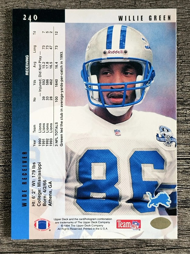 1994 Upper Deck #240 Willie Green