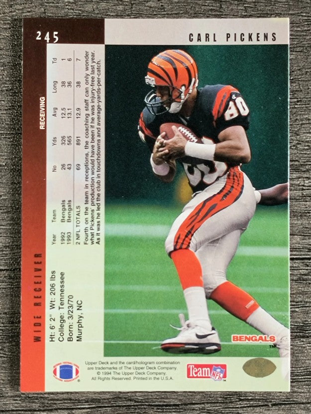 1994 Upper Deck #245 Carl Pickens