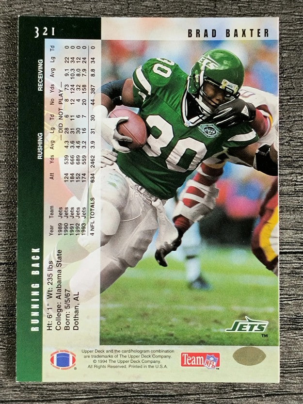 1994 Upper Deck #321 Brad Baxter