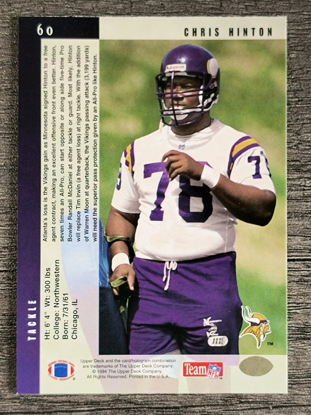1994 Upper Deck Electric Silver #60 Chris Hinton