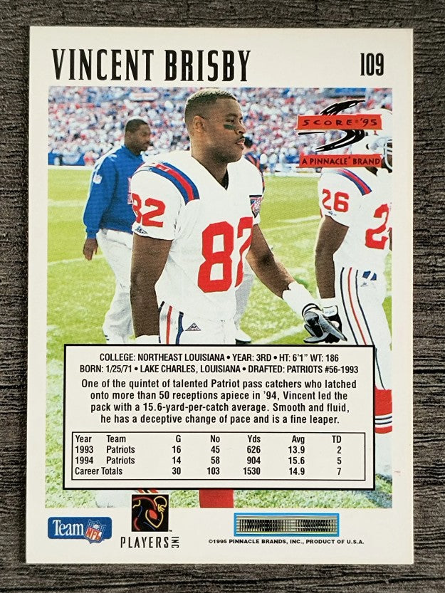 1995 Score #109 Vincent Brisby
