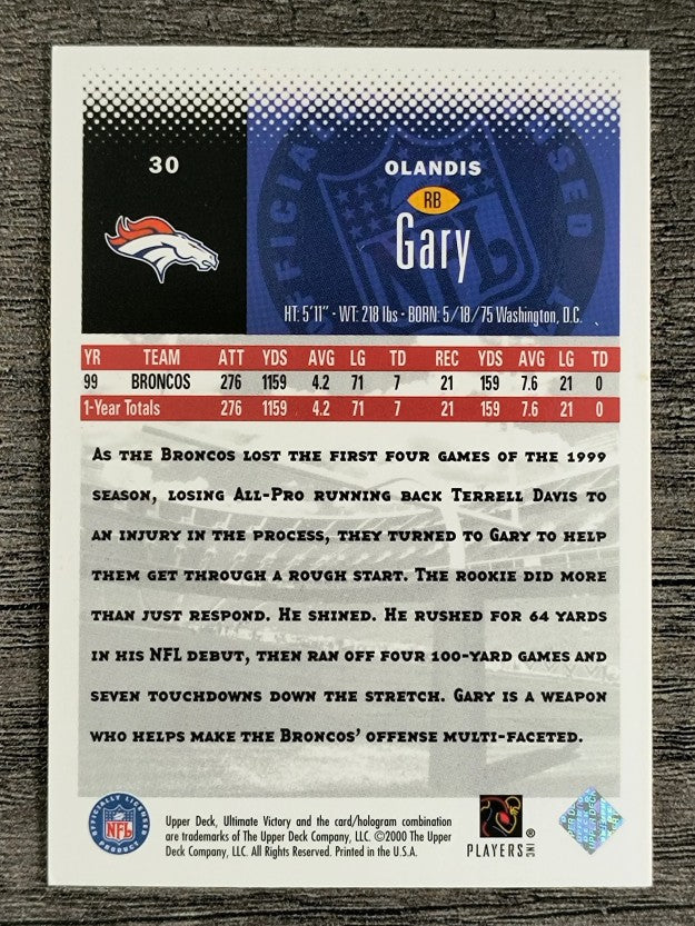 2000 Ultimate Victory #30 Olandis Gary
