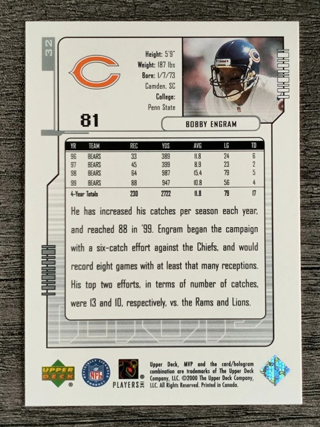 2000 Upper Deck MVP Silver Script #32 Bobby Engram