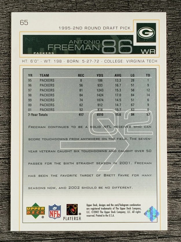 2002 Upper Deck #65 Antonio Freeman