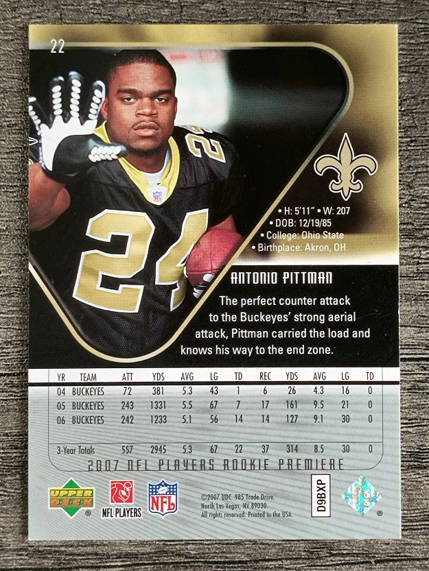 2007 Upper Deck Rookie Premiere #22 Antonio Pittman