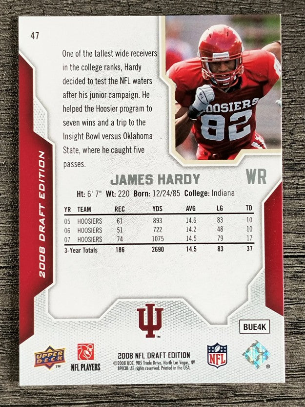 2008 Upper Deck Draft Edition #47 James Hardy RC