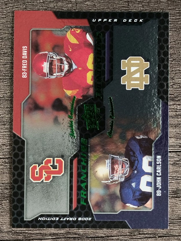 2008 Upper Deck Draft Edition Green #226 Fred Davis/John Carlson