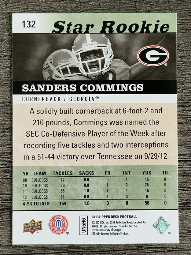 2013 Upper Deck #132 Sanders Commings