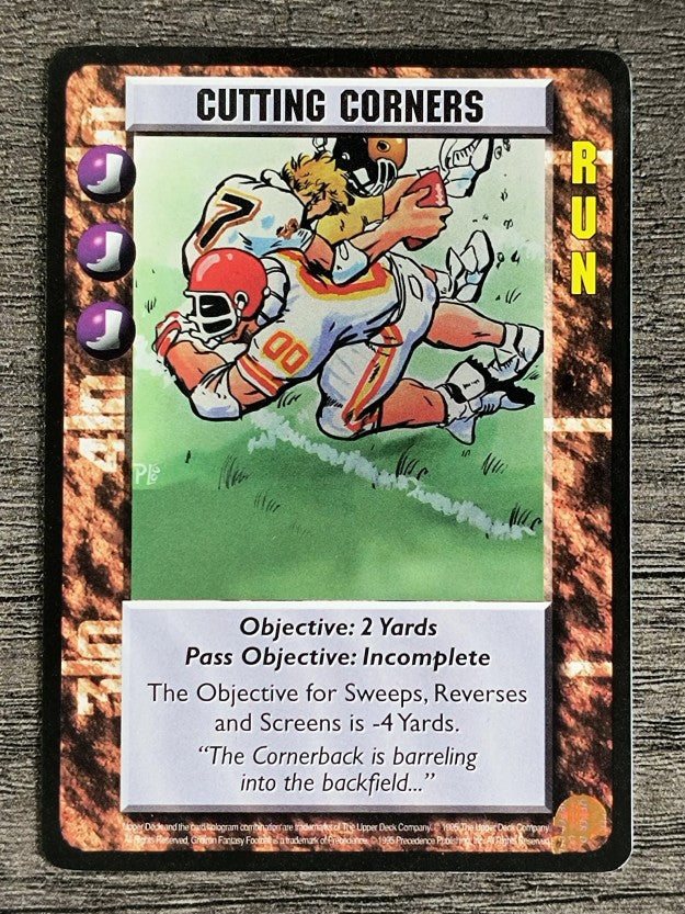 1995 Gridiron Fantasy Football #NNO Cutting Corners U