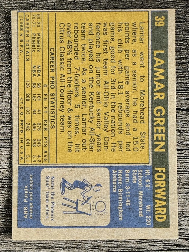 1971-72 Topps #39 Lamar Green (EXMT)