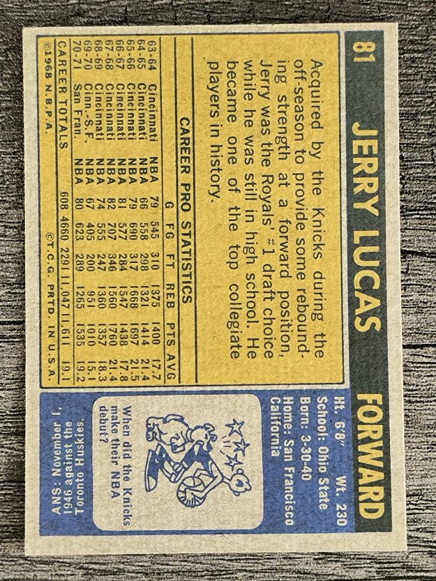 1971-72 Topps #81 Jerry Lucas (EXMT)