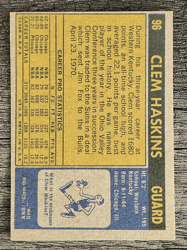 1971-72 Topps #96 Clem Haskins (EXMT)