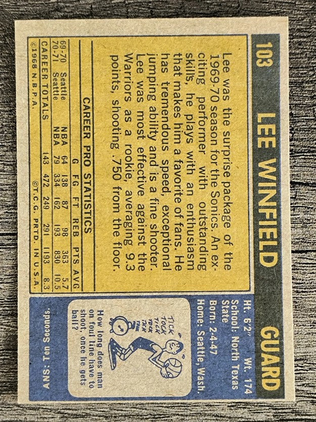 1971-72 Topps #103 Lee Winfield (EXMT)