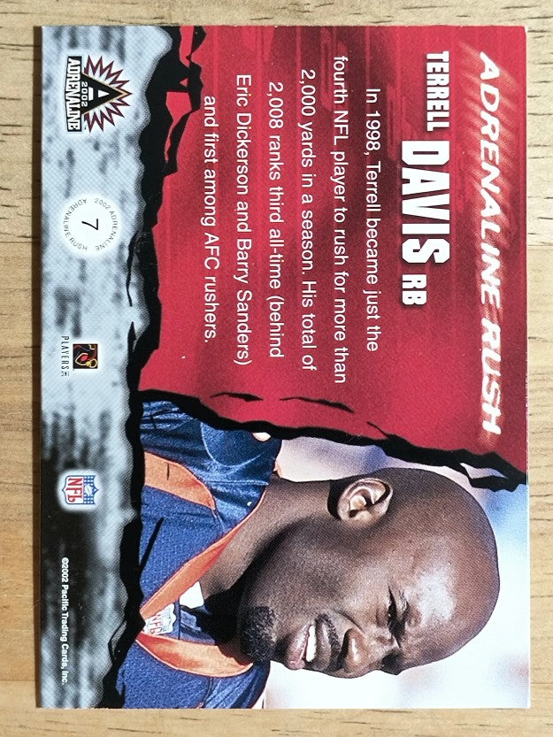 2002 Pacific Adrenaline Rush #7 Terrell Davis