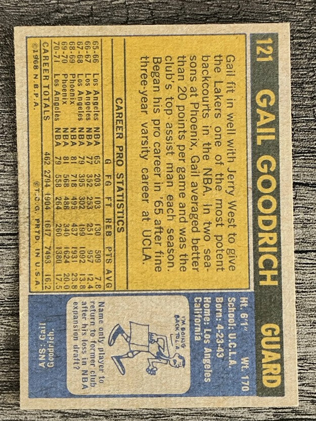 1971-72 Topps #121 Gail Goodrich (EX)