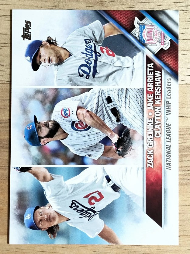 2016 Topps #125 Zack Greinke/Clayton Kershaw/Jake Arrieta LL