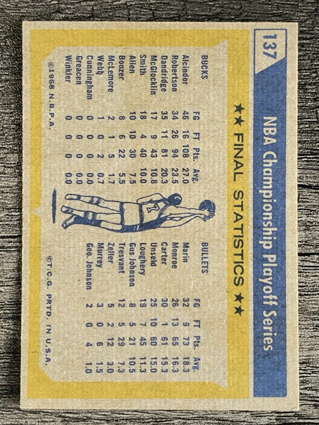 1971-72 Topps #137 NBA Champs/Oscar Robertson (NM)