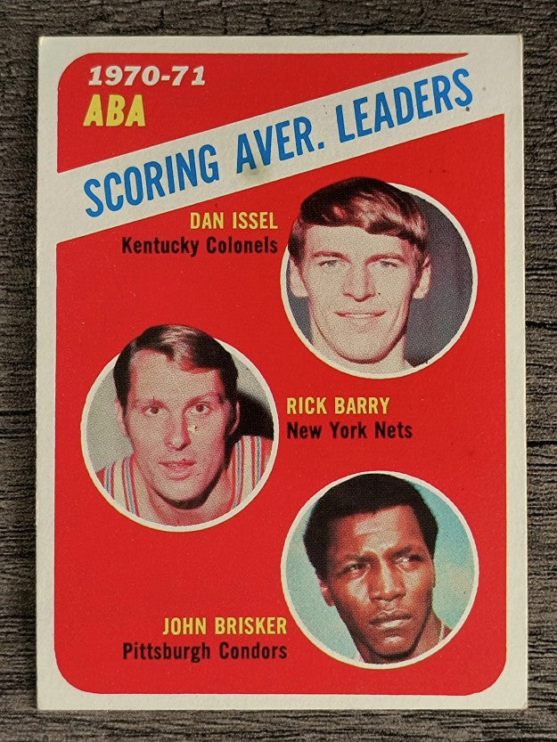 1971-72 Topps #147 Dan Issel/Rick Barry/John Brisker LL (EXMT)