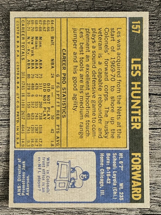 1971-72 Topps #157 Les Hunter (NM)
