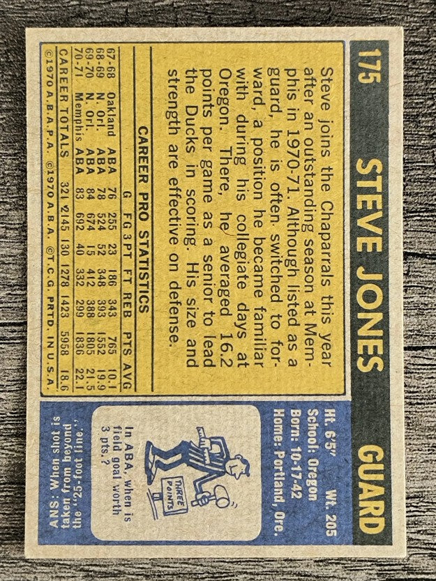 1971-72 Topps #175 Steve Jones RC (EXMT)