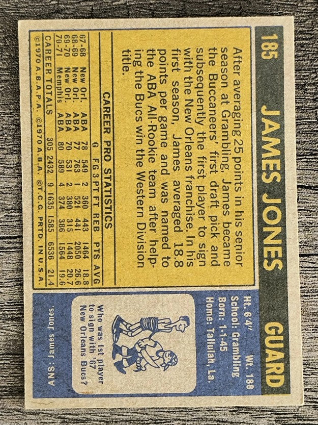 1971-72 Topps #185 James Jones (EXMT)