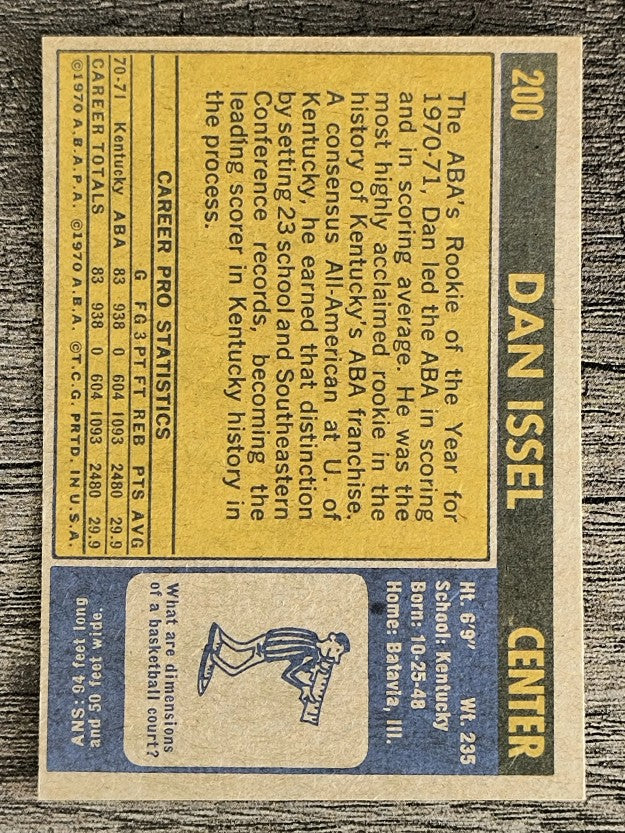 1971-72 Topps #200 Dan Issel RC (EXMT)