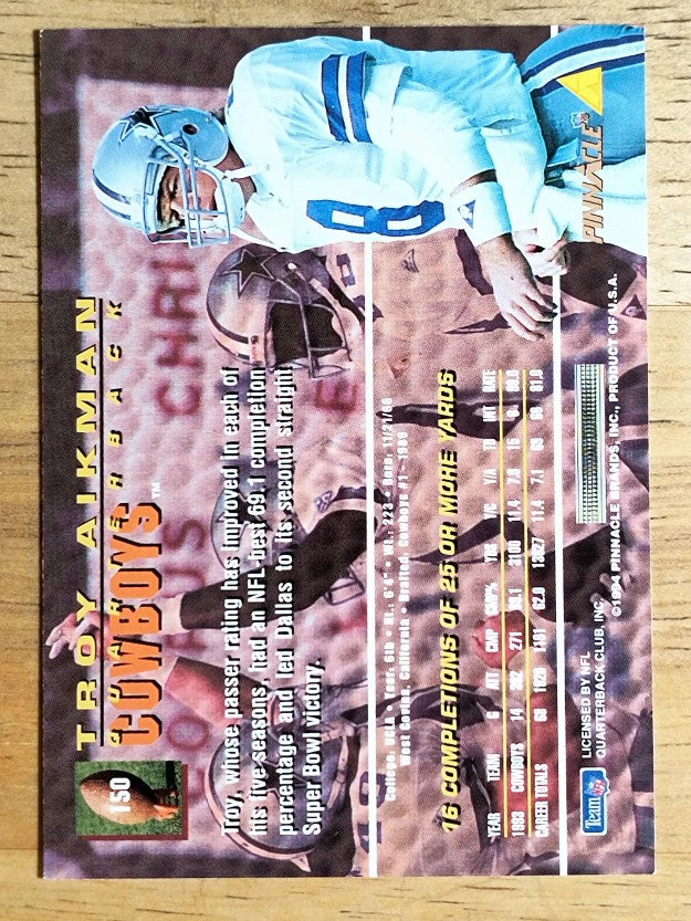 1994 Pinnacle #150 Troy Aikman