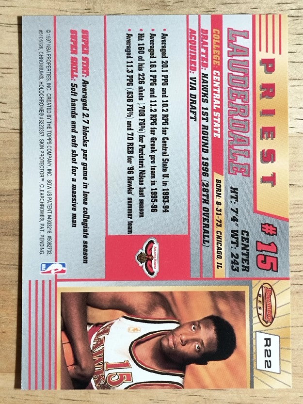 1996-97 Bowman's Best #R22 Priest Lauderdale RC