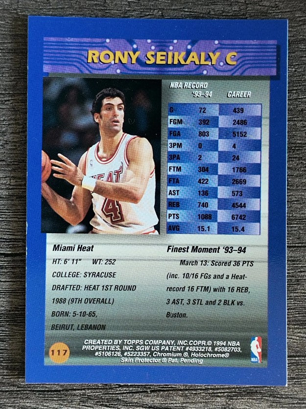 1994-95 Finest #117 Rony Seikaly