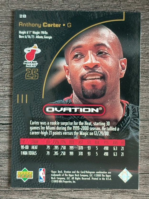 2000-01 Upper Deck Ovation #28 Anthony Carter