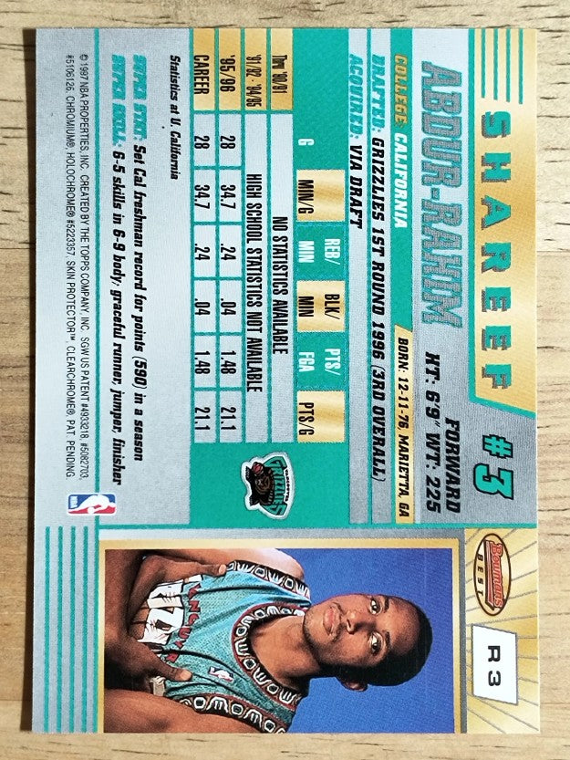 1996-97 Bowman's Best #R3 Shareef Abdur-Rahim RC