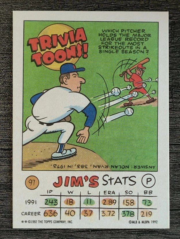 1992 Topps Kids #97 Jim Abbott