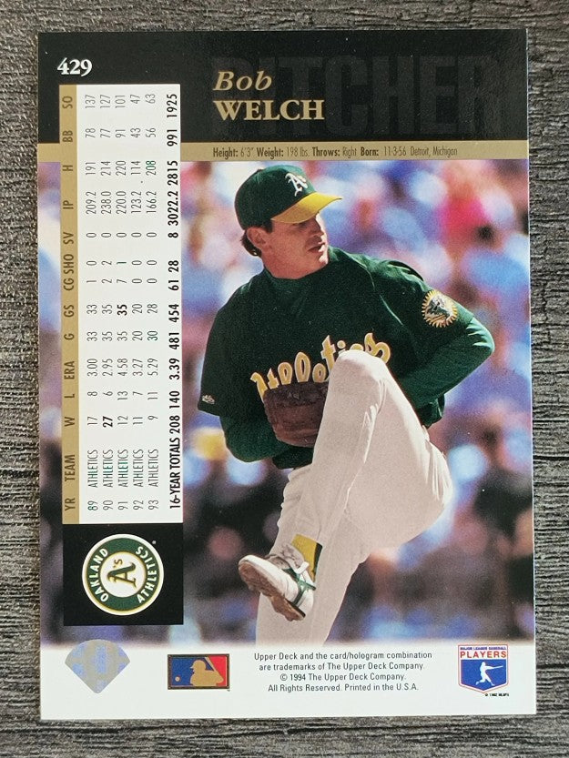 1994 Upper Deck #429 Bob Welch