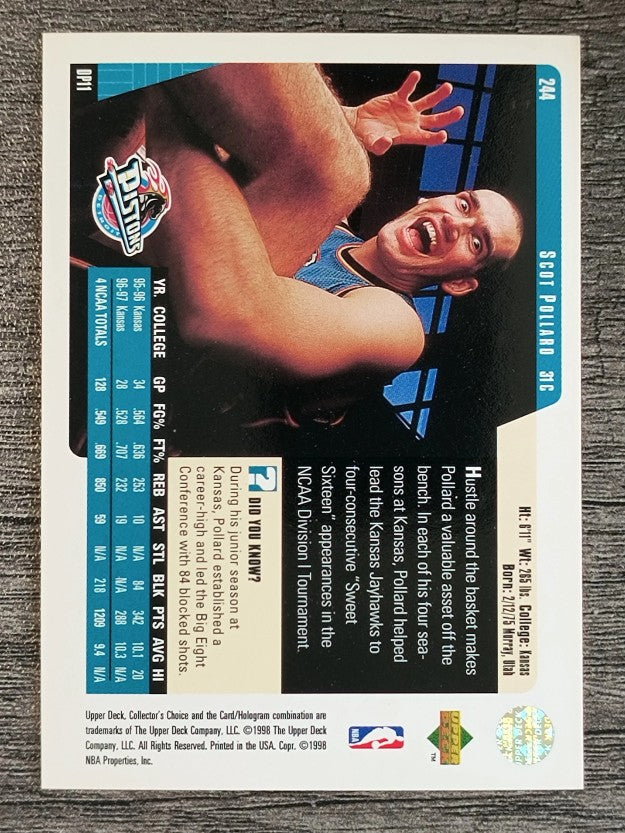 1997-98 Collector's Choice #244 Scot Pollard RC