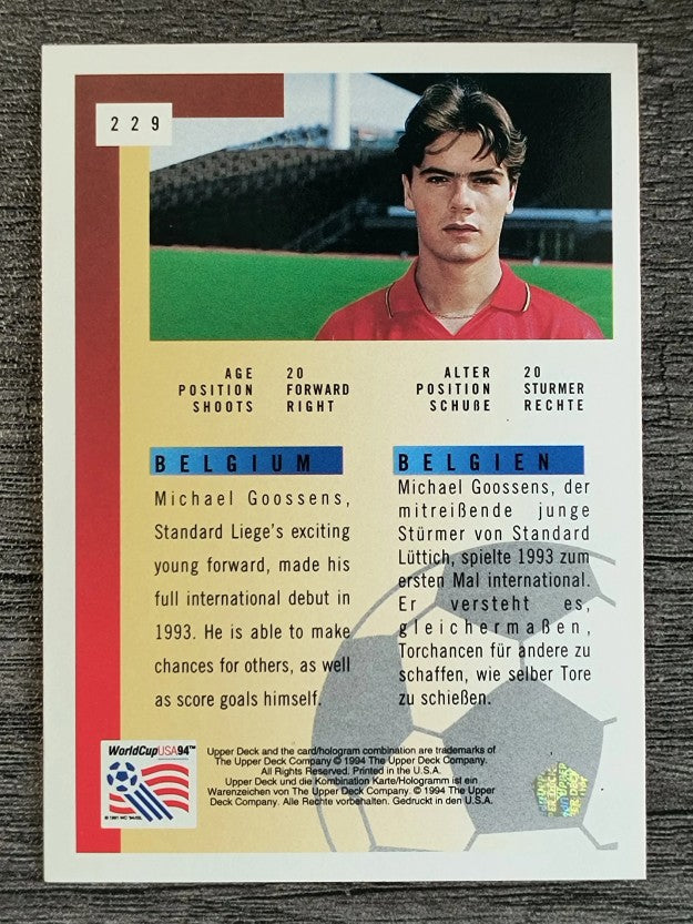 1994 Upper Deck World Cup Contenders English/German #229 Michael Goossens