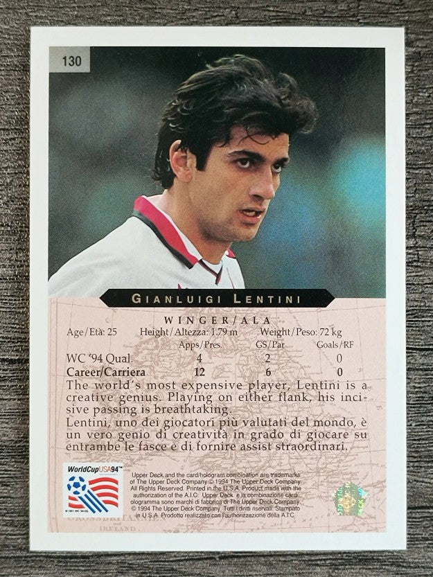 1994 Upper Deck World Cup Contenders English/Italian #130 Gianluigi Lentini