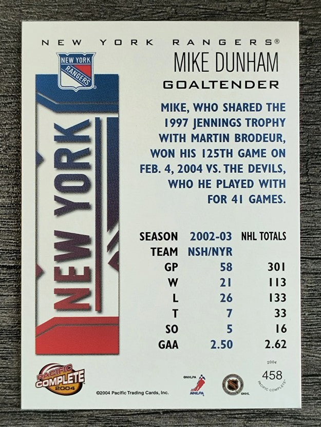 2003-04 Pacific Complete #458 Mike Dunham