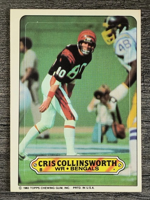 1983 Topps Sticker Inserts #8 Cris Collinsworth