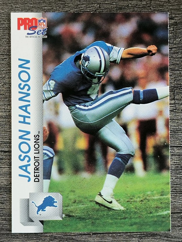 1992 Pro Set #494 Jason Hanson RC